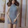 Gray low-cut back dress - Image 3