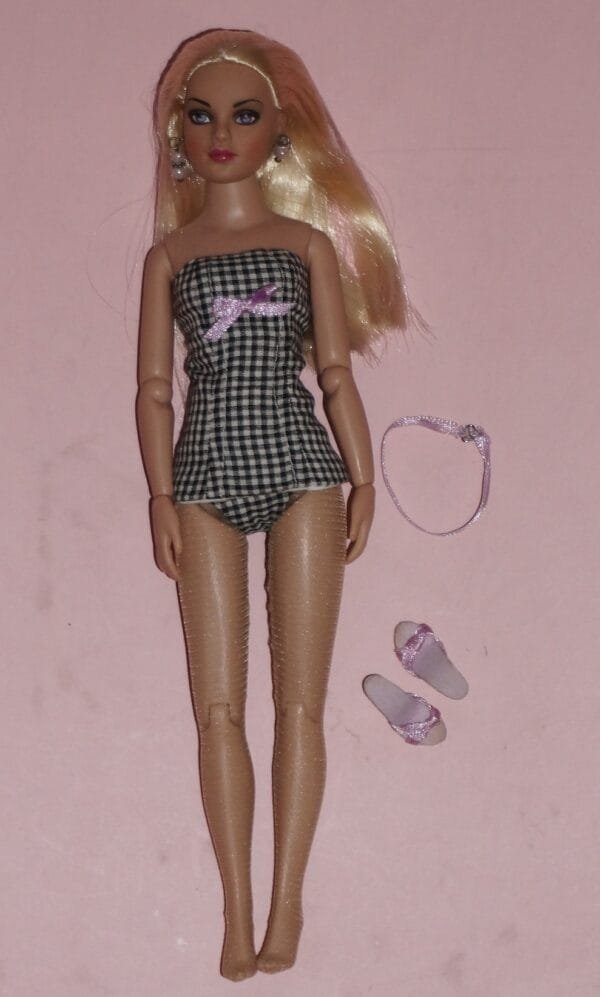 Tiny Kitty Collier "Checker Groove Basic" blonde jointed - Image 2