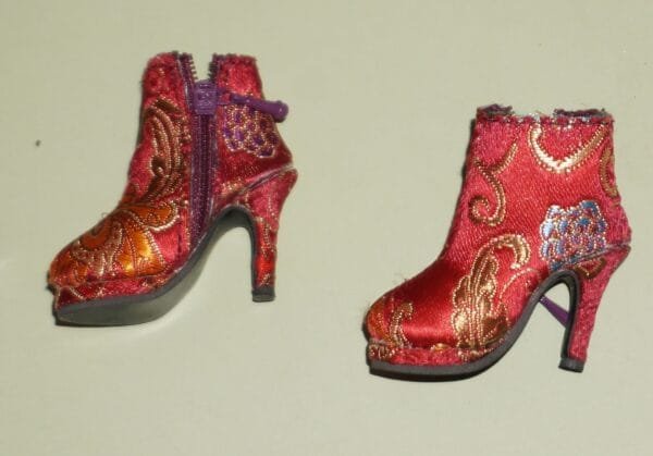 Ellowyne Wilde red brocade boots