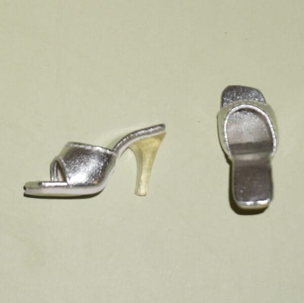 Silver mules shoes for Tonner Tyler or Gene
