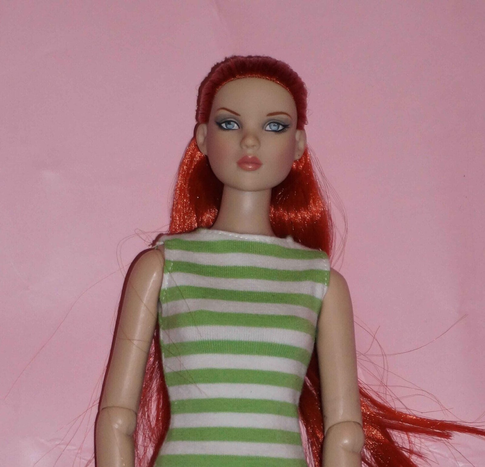 Tonner Cami "Perfect Morning" redhead in resort stripes dress